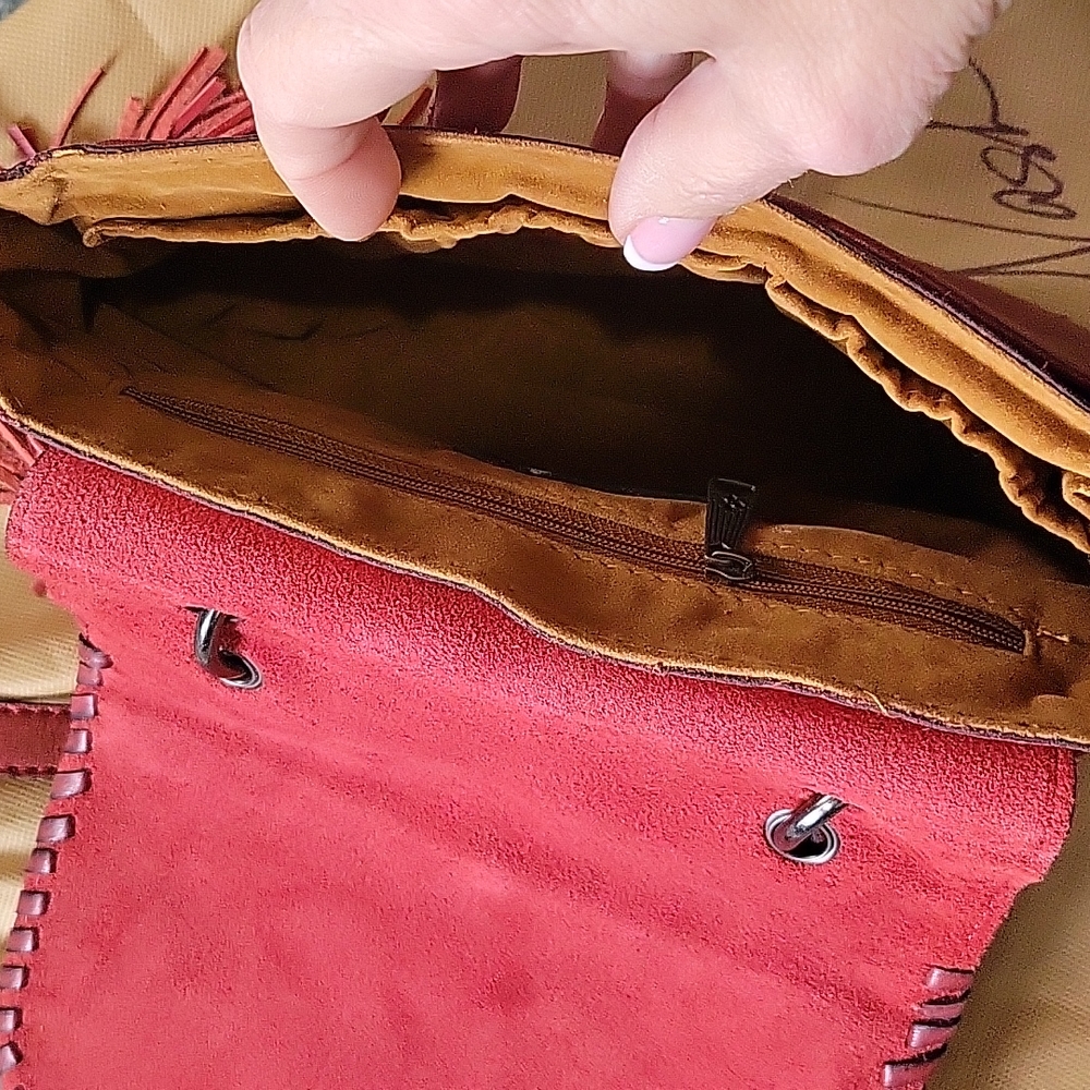 Patricia Nash Italian Leather Saddle Bag - image 3